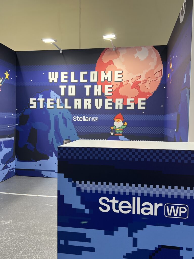 The StellarWP booth at WCEU