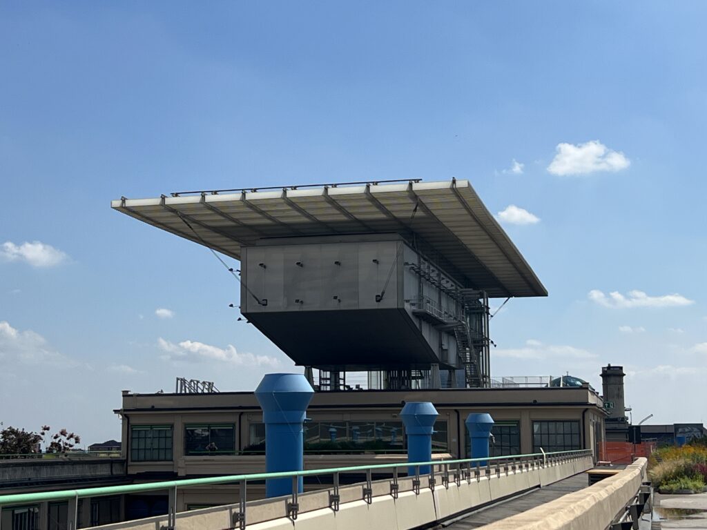 Observation tower on the rooftop test track on the Lingotto Centro building