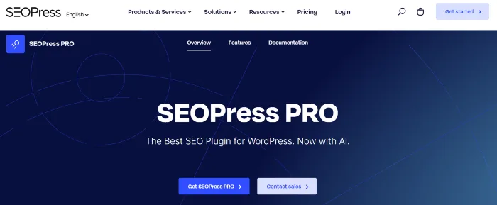 SEOPress Pro homepage